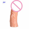 Realistic Skin Penis Sleeves Penis Extender Extension Enlargement Cock Rings Reusable Condoms Men Sex Toys