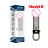 Sex Products For Men 1 Piece Reusable Condom Black Penis Sleeves Rings Clitoral Vibrator Penis Extender Men's Enlarger Sex Toys