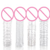 4 Pcs/lot Sex Products For Men TPE Reusable Penis Sleeves Men's Enlarger Extender Delay Sex Toys Four Beast Orgasm Condoms
