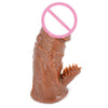 Realistic Silicone Penis Sleeve Extender Enlarge Cock Extension Male Stimulation Reuseable Condom Sex Toys for Male