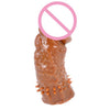 Realistic Silicone Penis Sleeve Extender Enlarge Cock Extension Male Stimulation Reuseable Condom Sex Toys for Male
