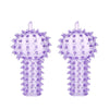 2pcs Silicone Finger Sleeve Sex Toy Penis Enlargement Condom Cock Ring Delay Ejection Particles Stimulate Adult Flirt Toy
