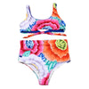 Bikinis Women's 2017 Sex Bath Swimwear Female Push-Up Padded Floral Print Bra Swimsuit Set Beachwear Maillot de bain femme #ES