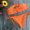 Dropshipping Brazilian bikinis women's 2017 sex halter top bath swimwear female push-Up padded bra Biquine Biquini wholesale #EW