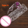 2 Types Enlarging Men Cockring  Condoms Vibrating Penis Sleeves Reusable Delay Condom Sleeve