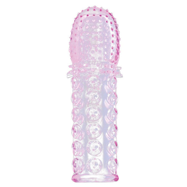 Sex Latex Cover Penis Sleeve Time Delay Crystal Large Particles Reusable Condoms Sleeve