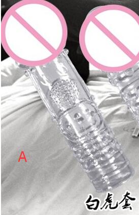 Zerosky Reuseable Crystal Condoms Penis Extender Ejaculation Delay Penis Enlargement Sleeves