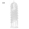 Crystal Cock Ring Reusable Condom Sex Toy Penis Sleeves Extension Enhancer