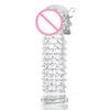 Pharaoh Penis Extension Sleeve Reusable Delay Condoms Clear Crystal Skin Jelly Cock Ring Sex Products for Male