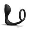 New Black Silicone Penis Ring Prostate Massager, Butt Plug Anal Orgasm Performance Erection Enhancing Cock Ring Sex Toys for Men